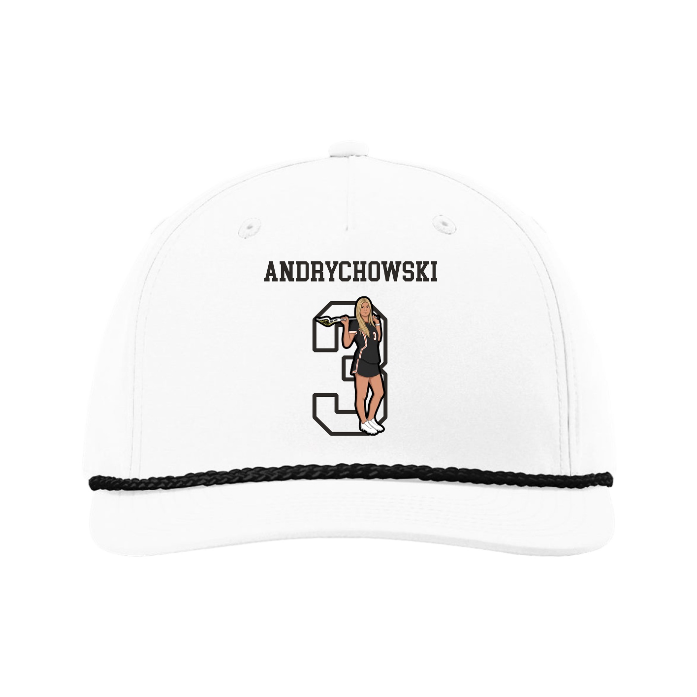 Five-Panel Classic Rope Cap — Shirsey in White