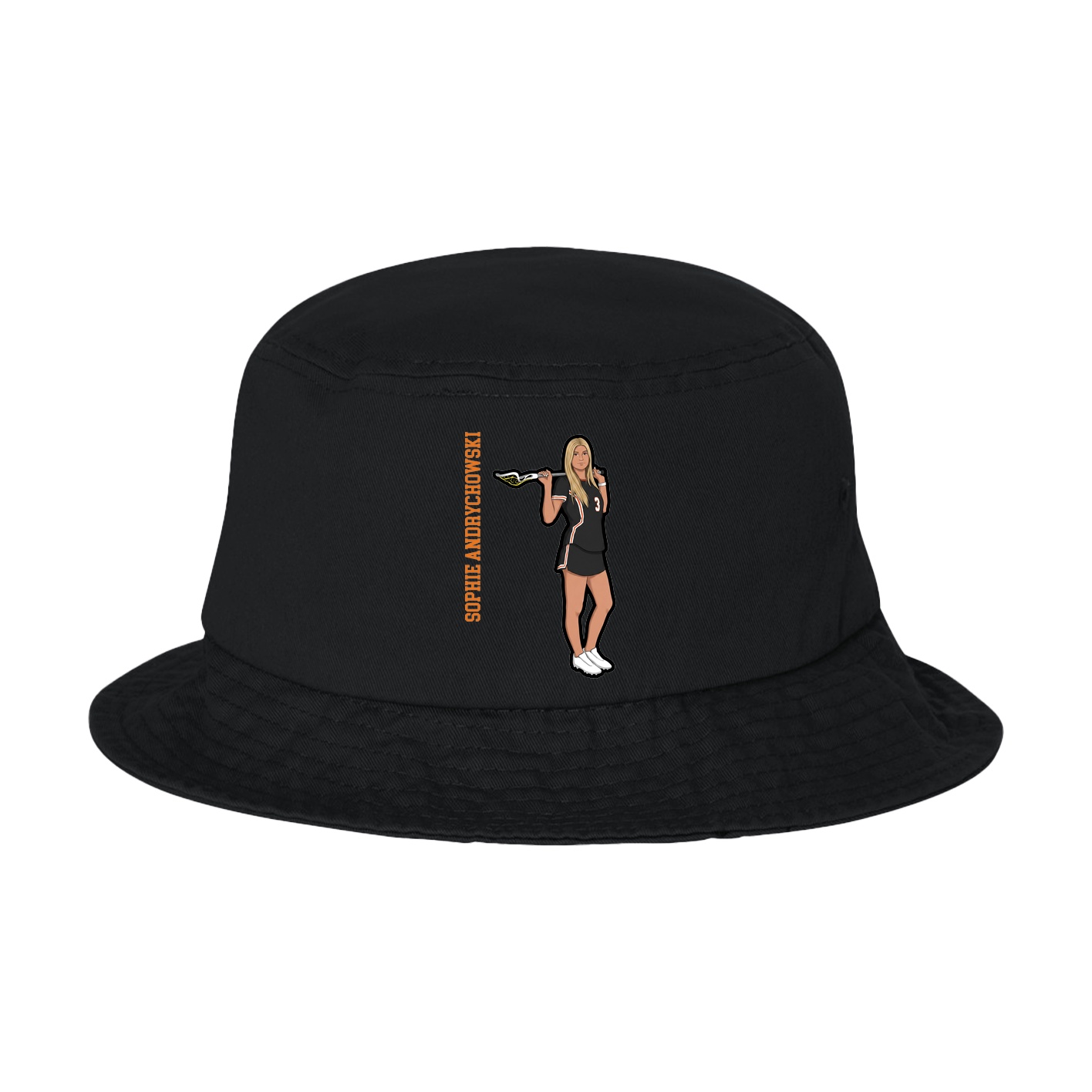 Bucket Cap — Name Vertical in Black
