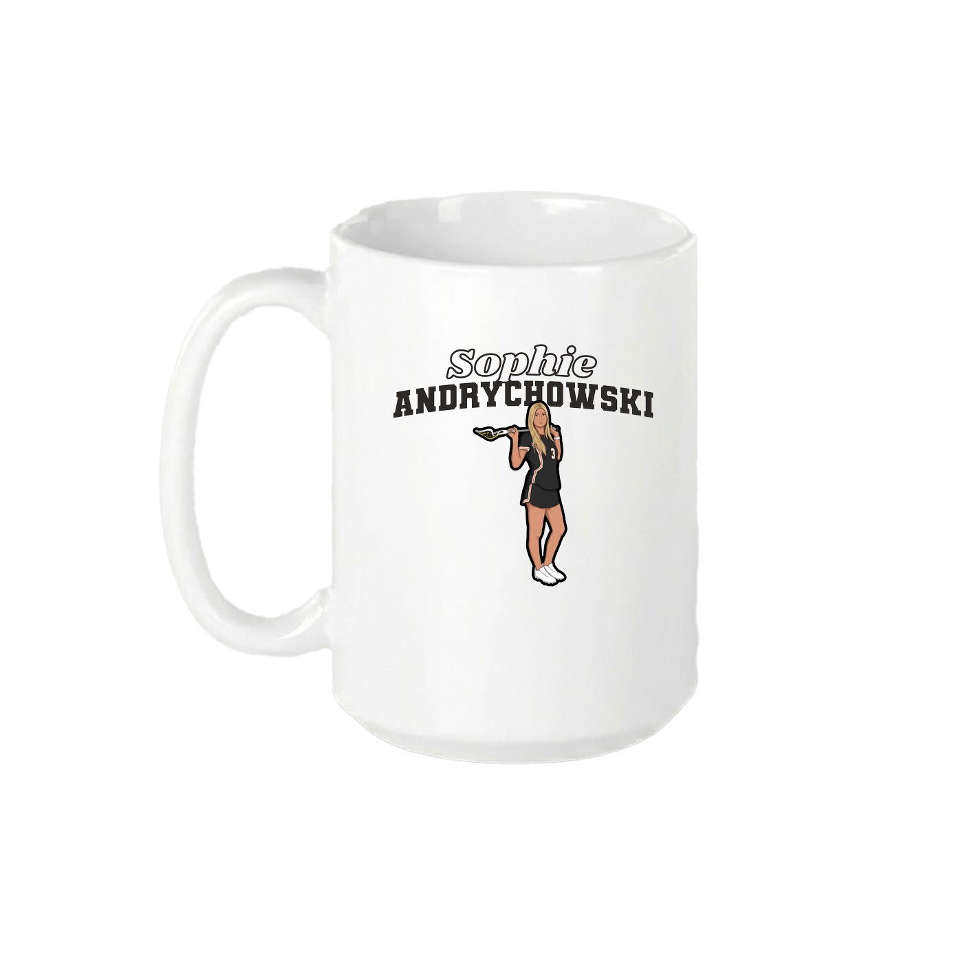 15oz Coffee Mug — Name Arch in White