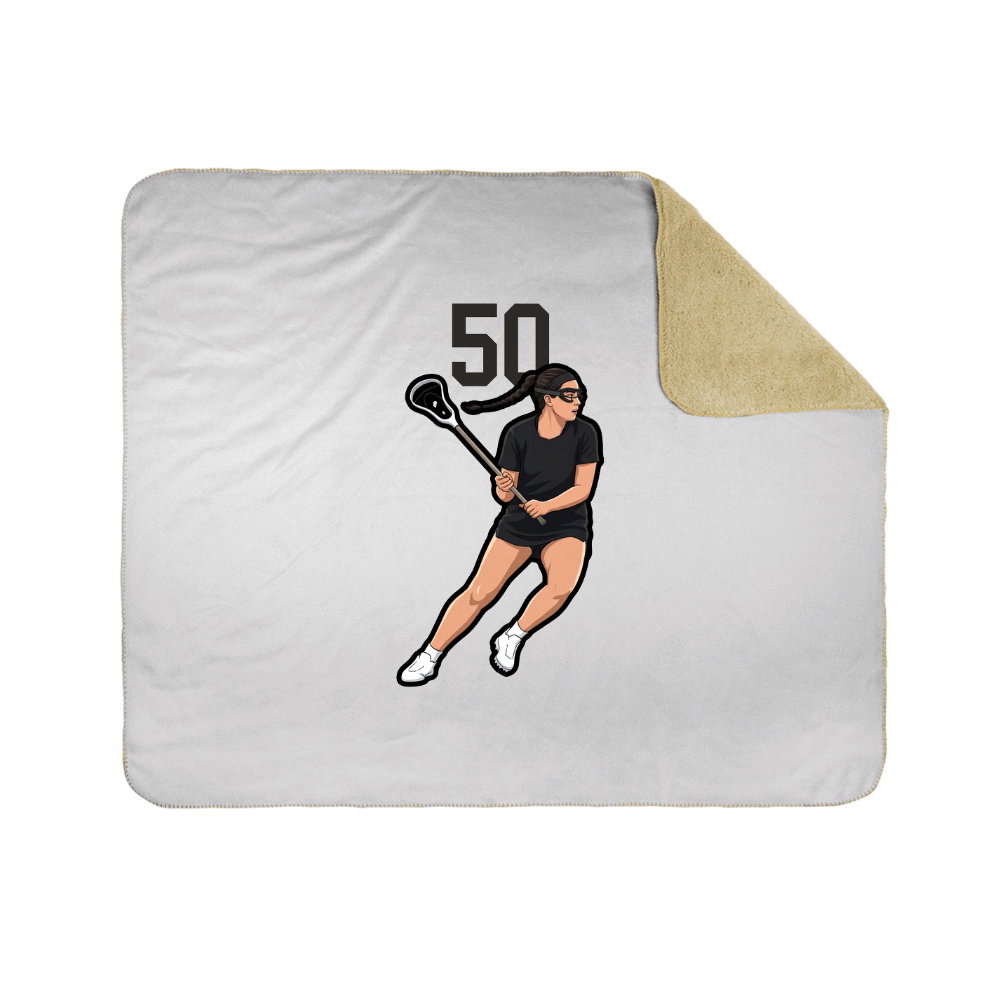 Throw Blanket — Number Top in White