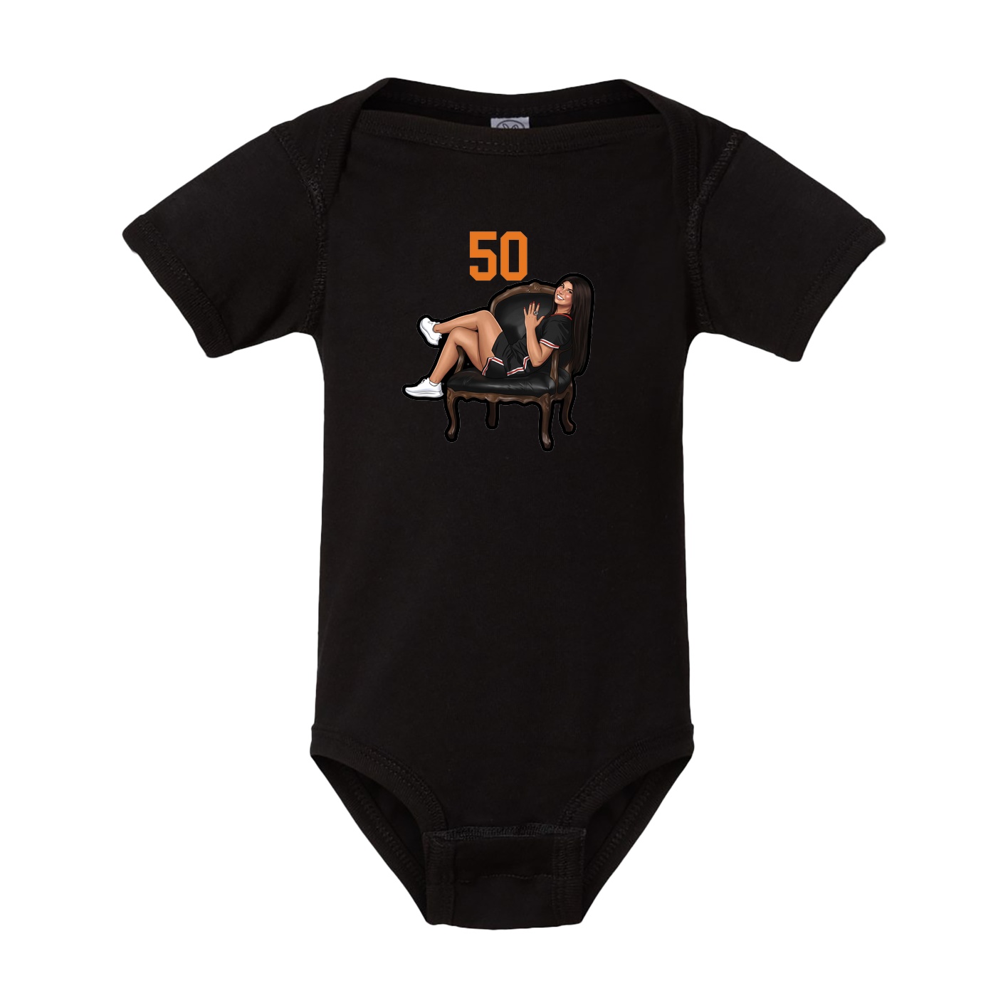 Baby Onesie — Number Top in Black