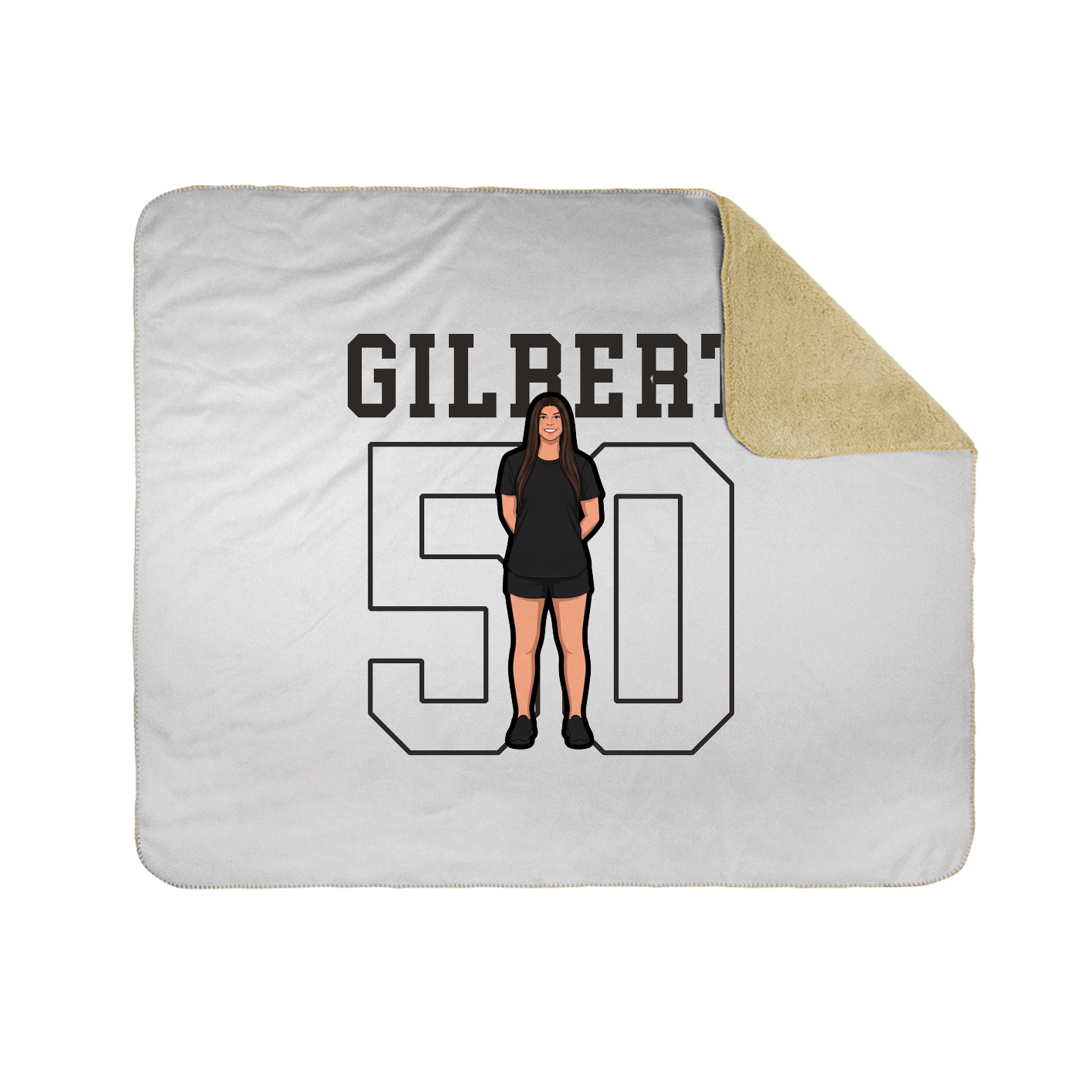 Throw Blanket — Shirsey in White