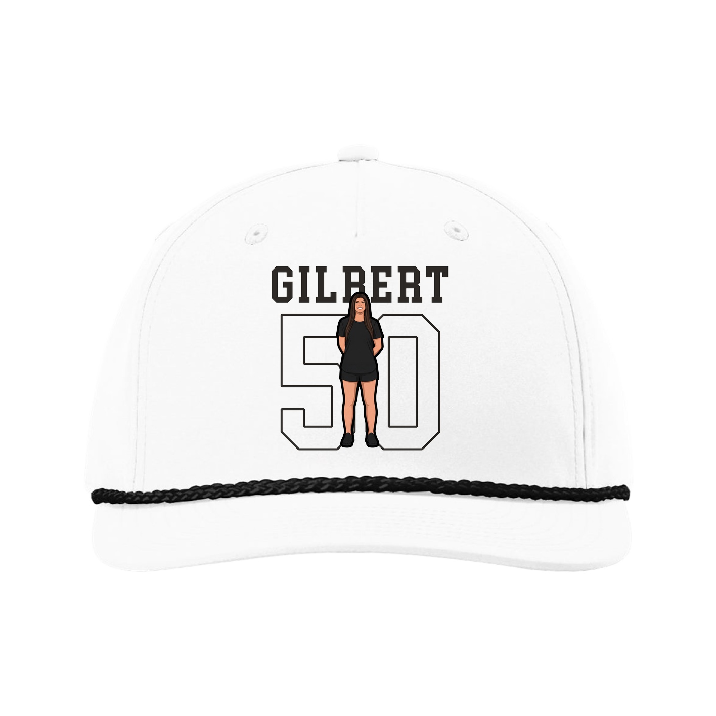 Five-Panel Classic Rope Cap — Shirsey in White