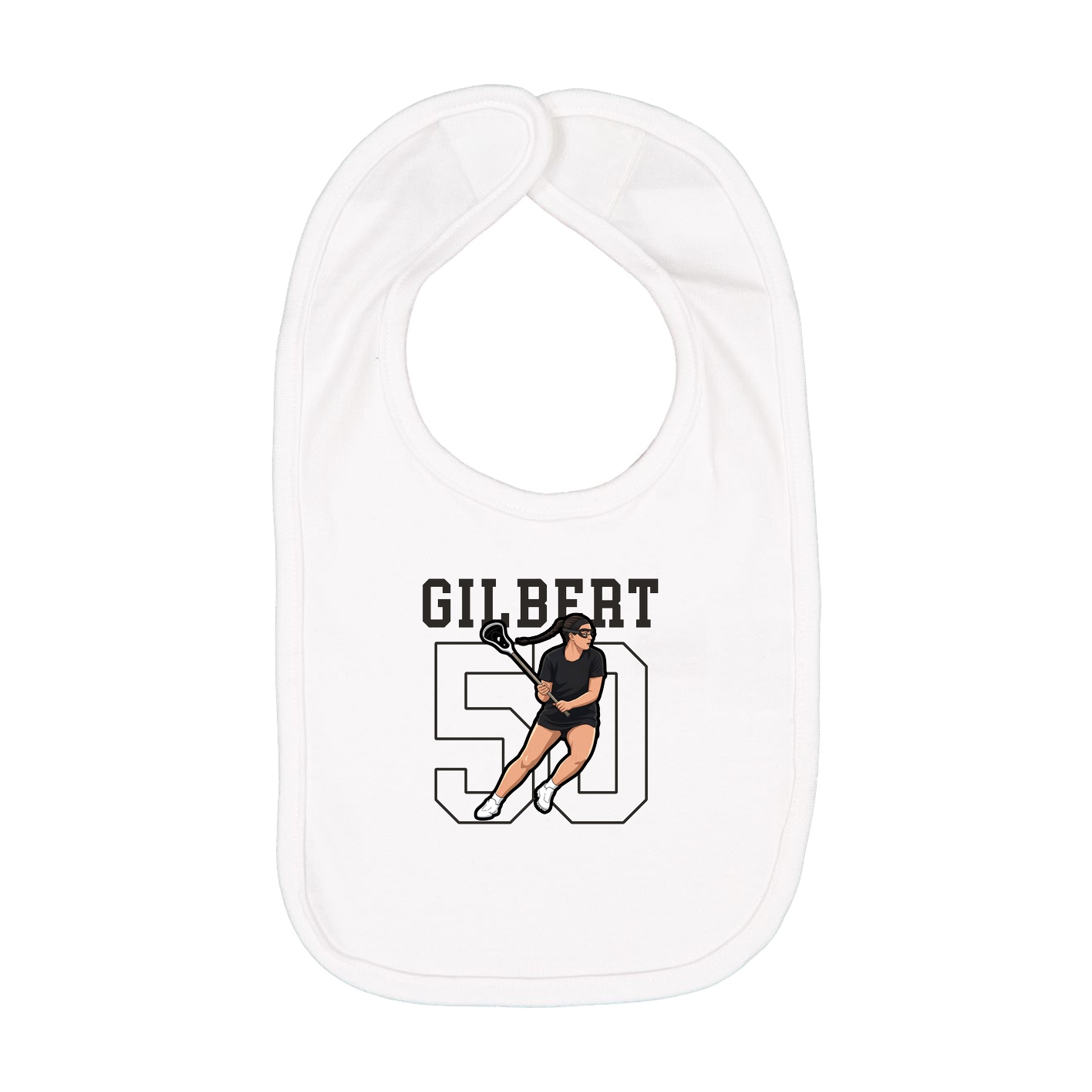 Infant Bib — Shirsey in White