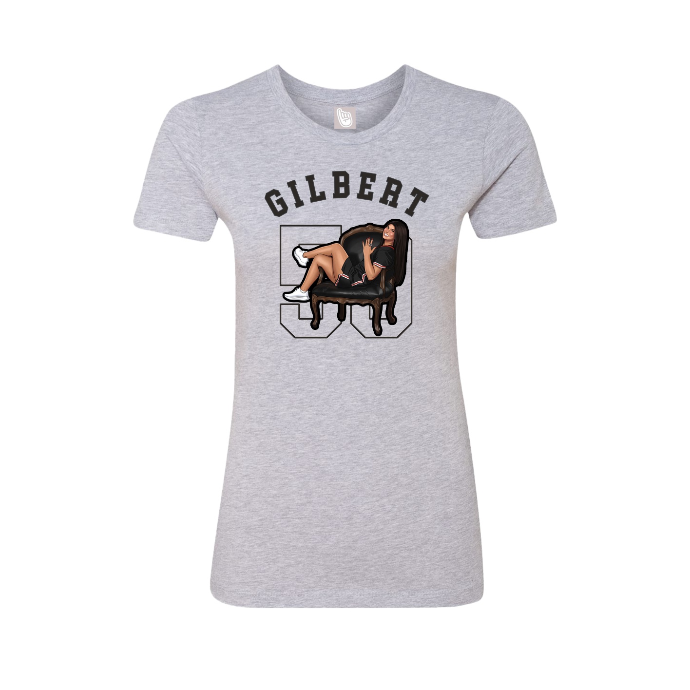 Fitted Women's Tee — Shirsey Arch in Grey
