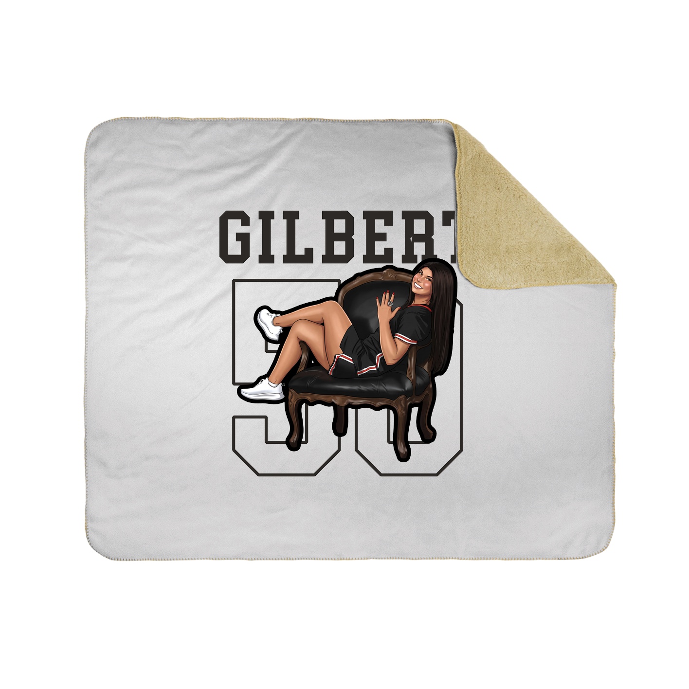 Throw Blanket — Shirsey in White