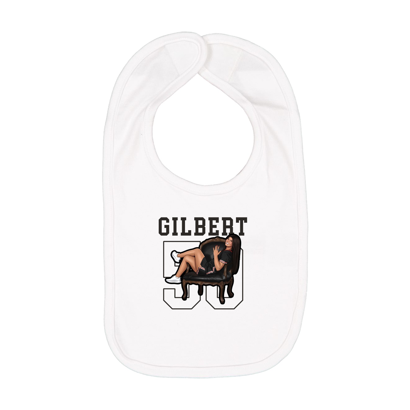 Infant Bib — Shirsey in White