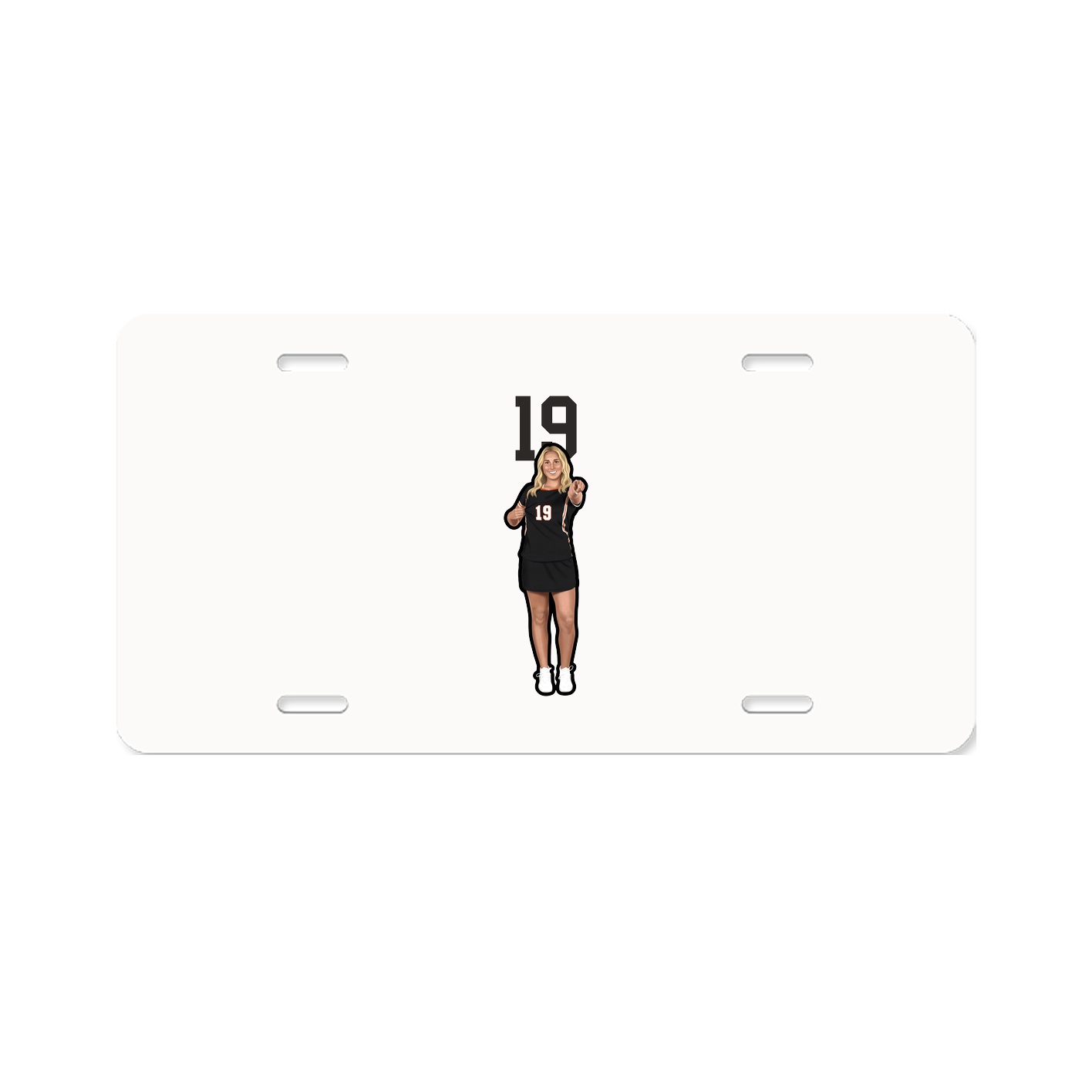 License Plate — Number Top in Classic