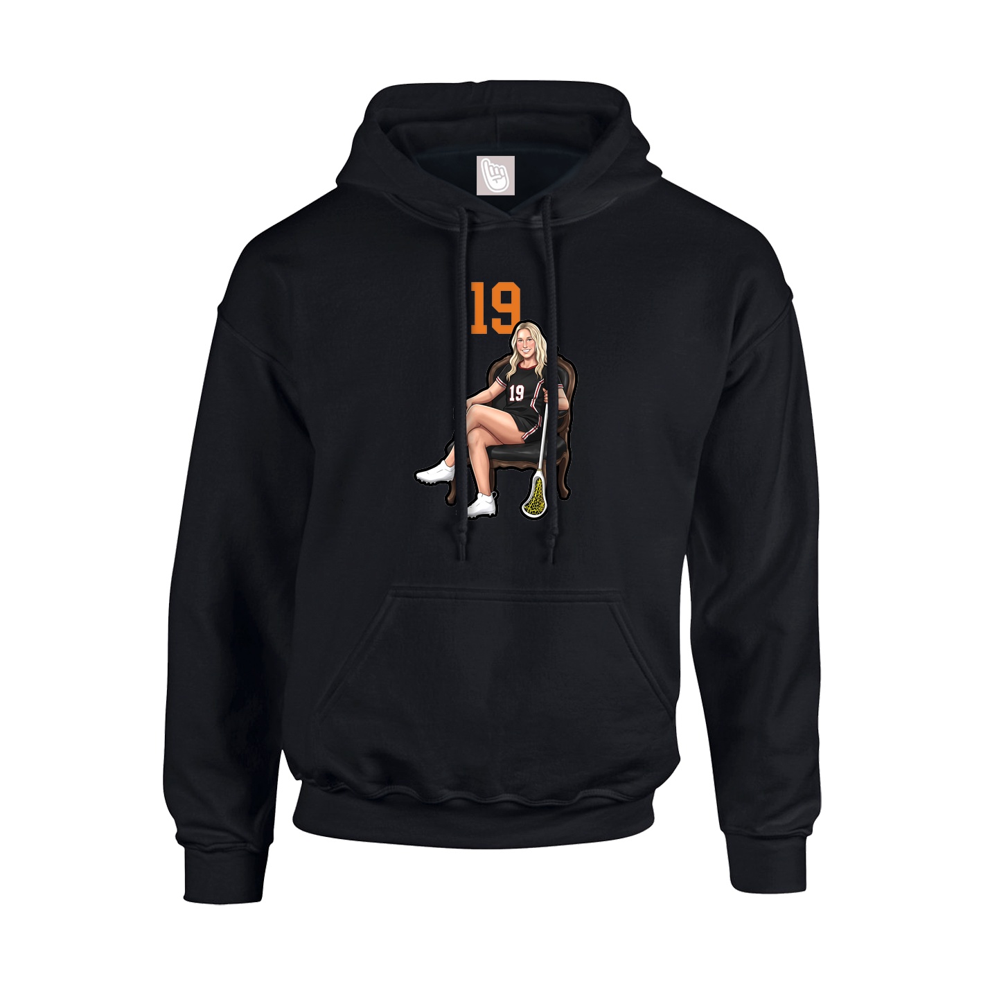 Youth Hoodie — Number Top in Black