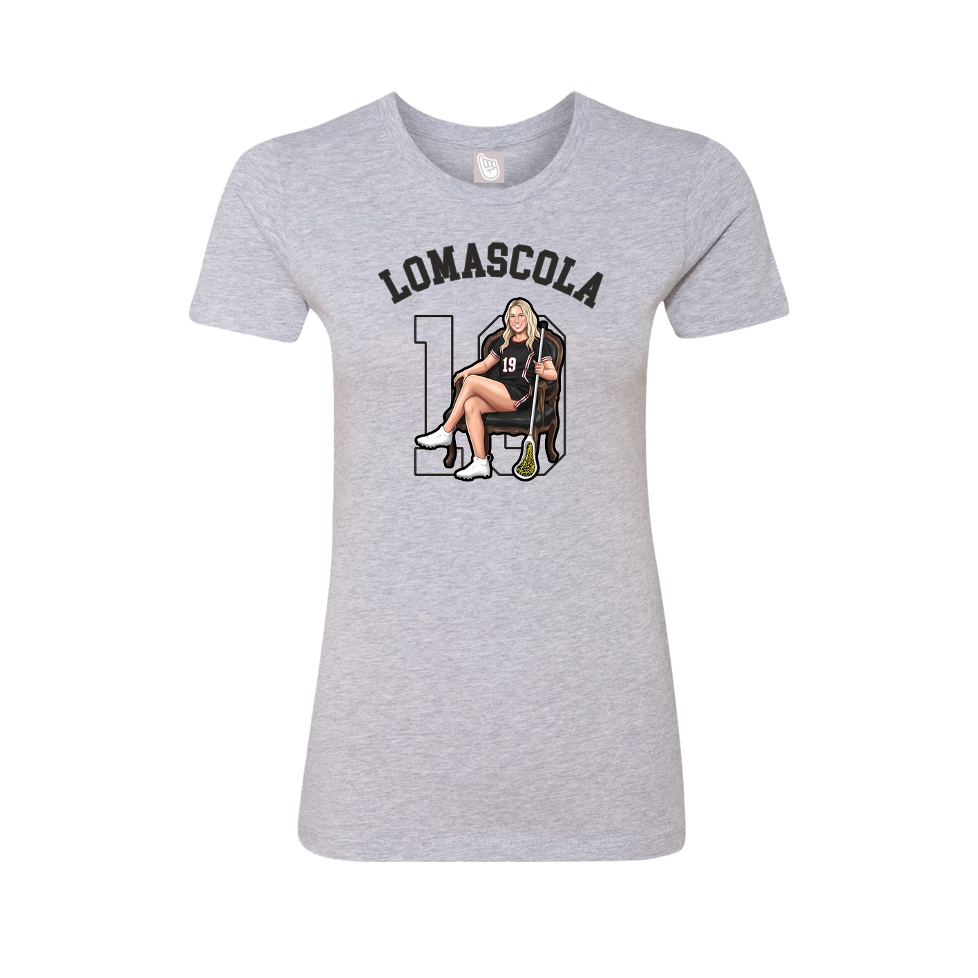 Fitted Women's Tee — Shirsey Arch in Grey
