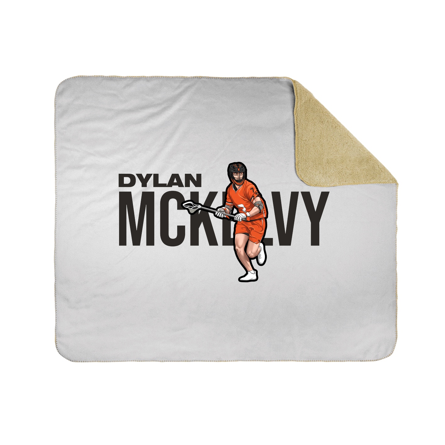 Throw Blanket — Player Name in White