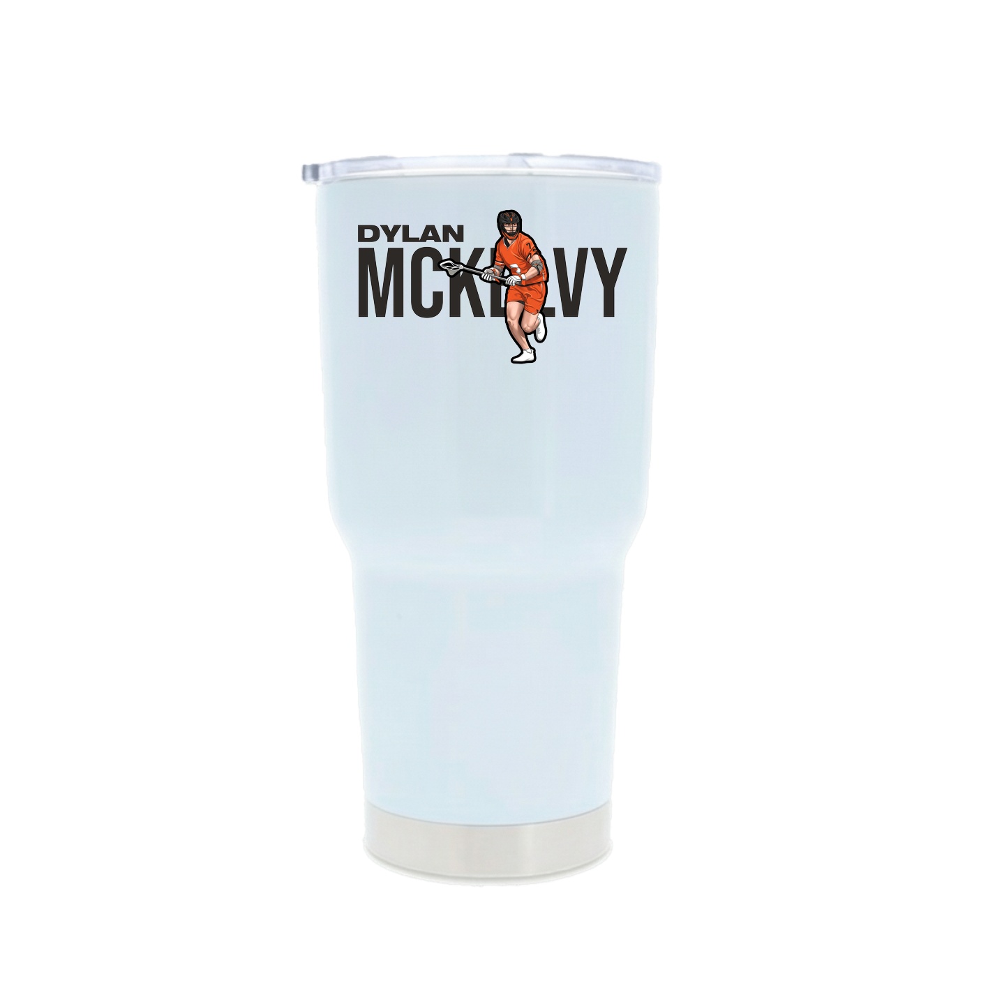 30oz Stainless Steel Tumbler — Player Name in White