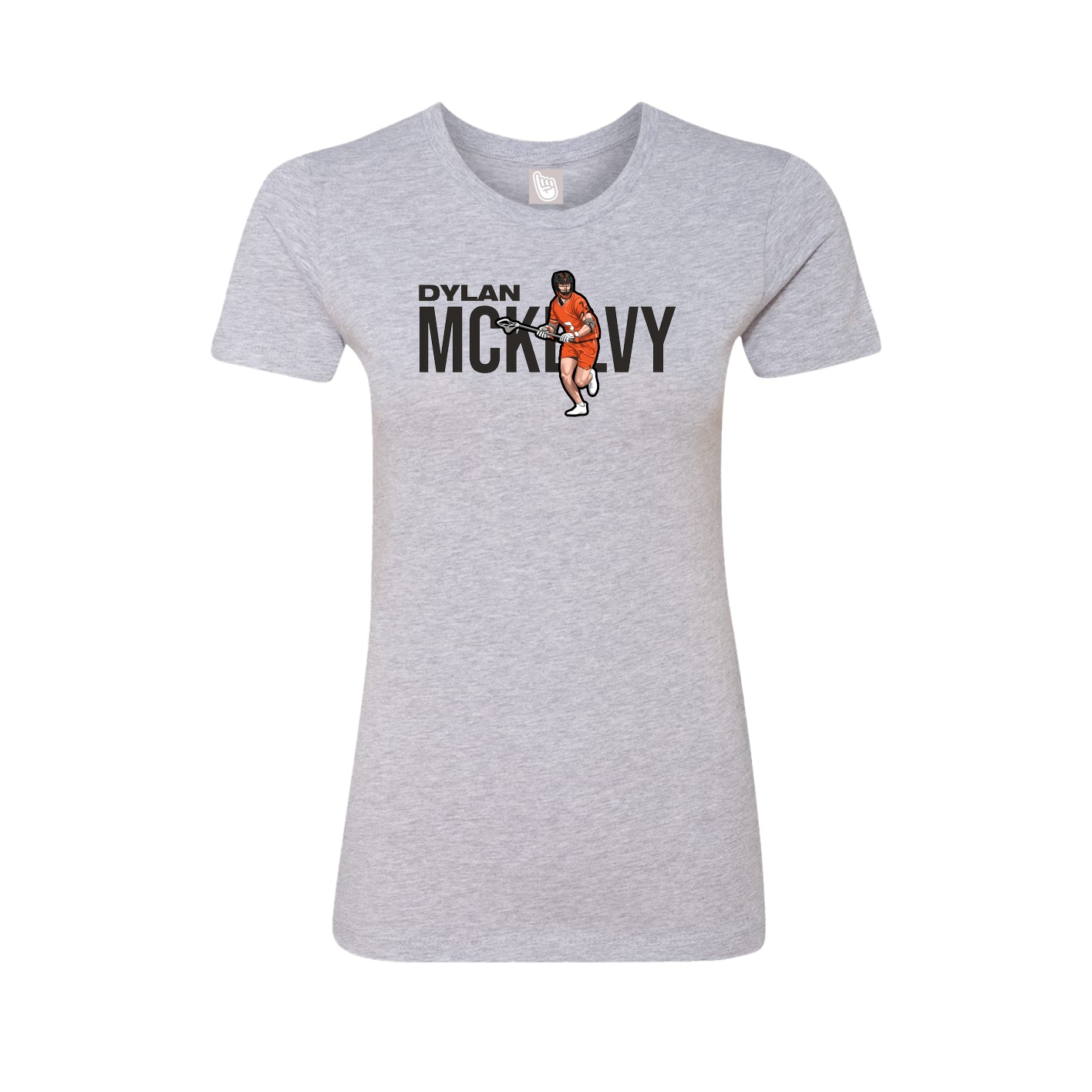Fitted Women's Tee — Player Name in Grey