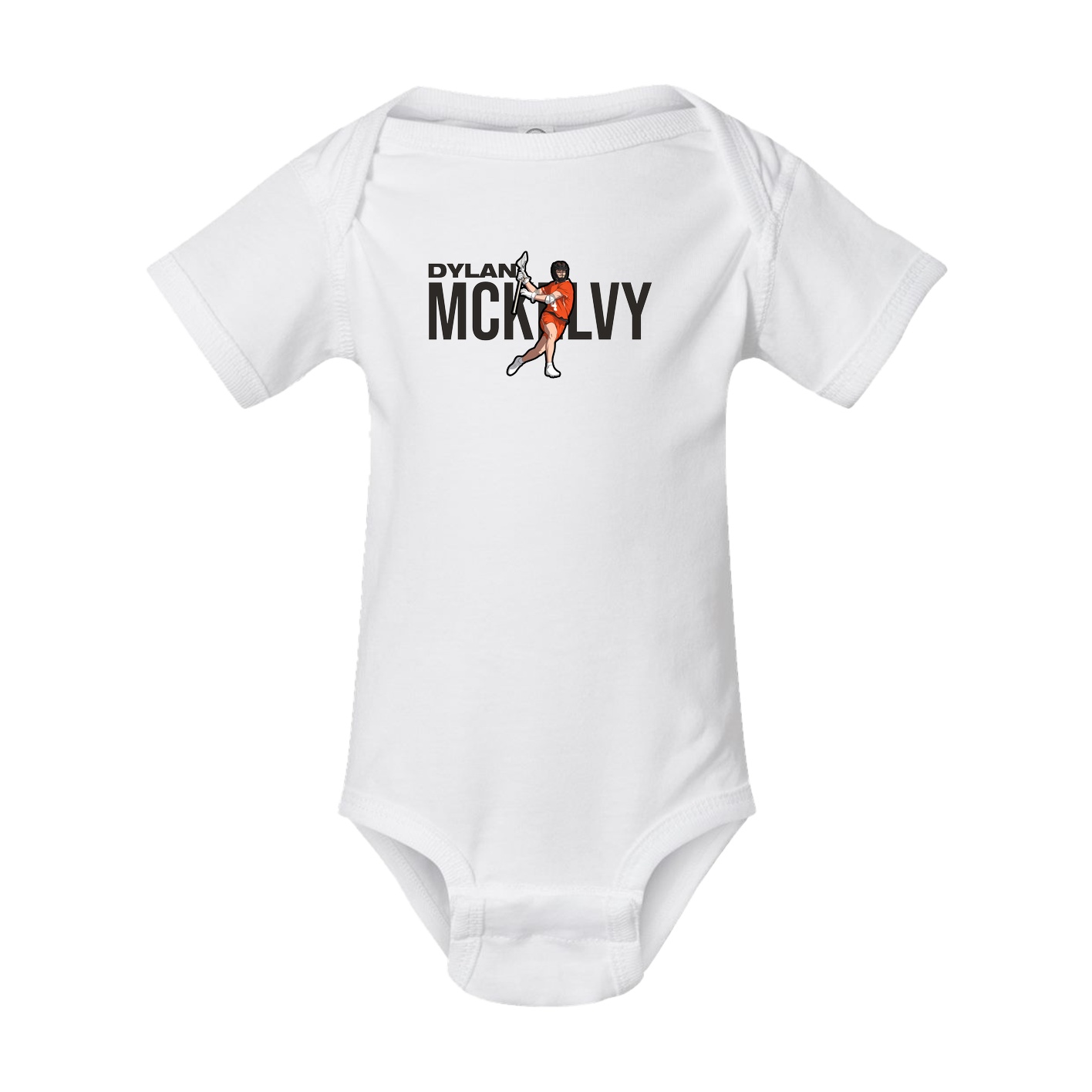 Baby Onesie — Player Name in White
