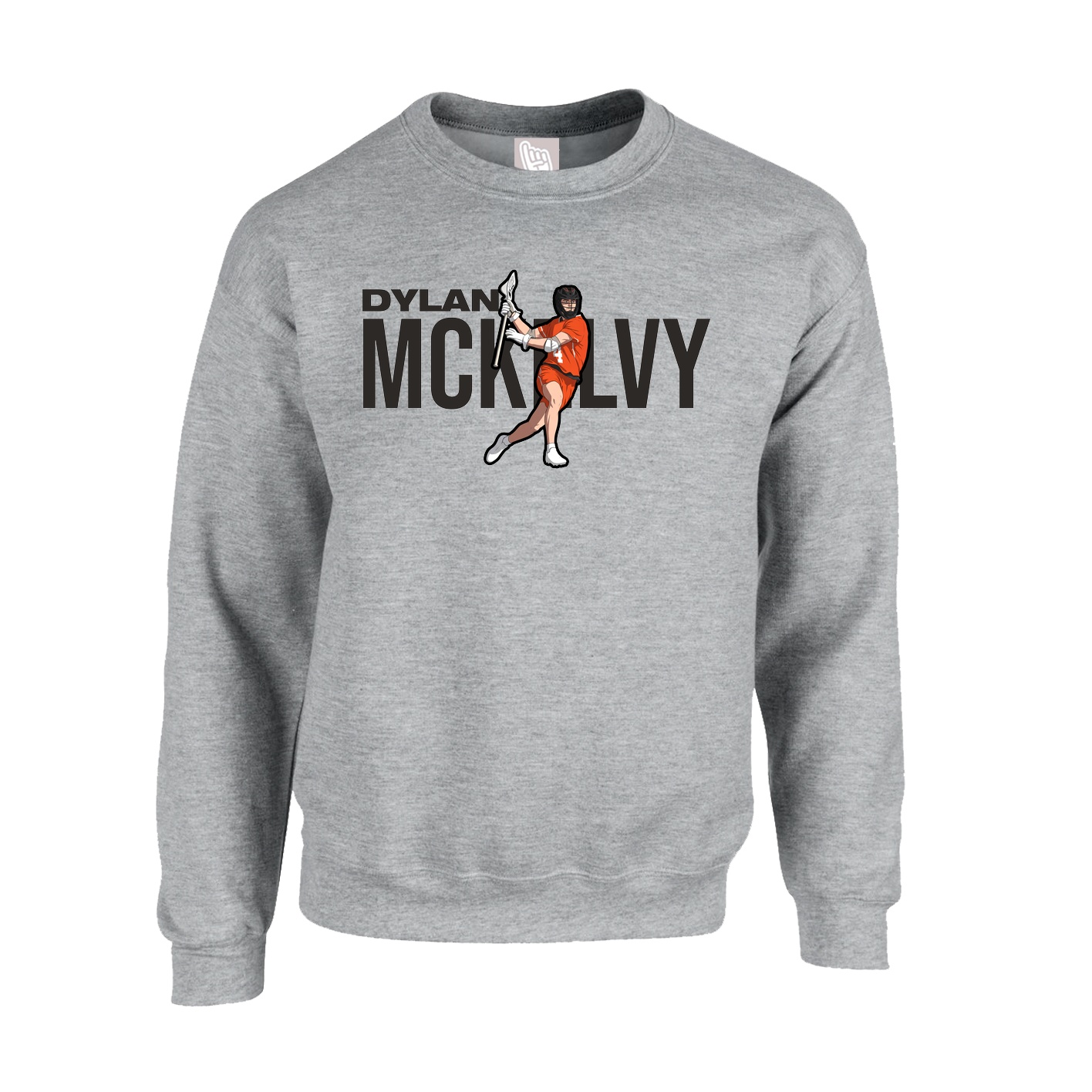 Fleece Crew — Player Name in Grey