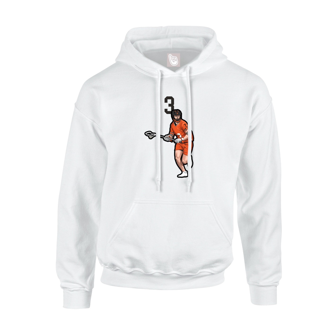 Hoodie — Number Top in White