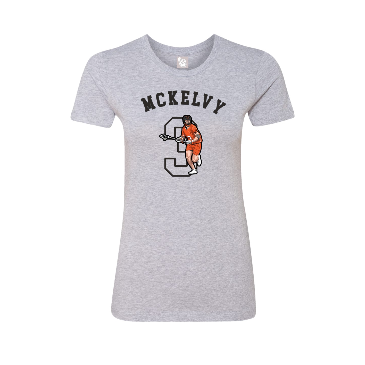 Fitted Women's Tee — Shirsey Arch in Grey