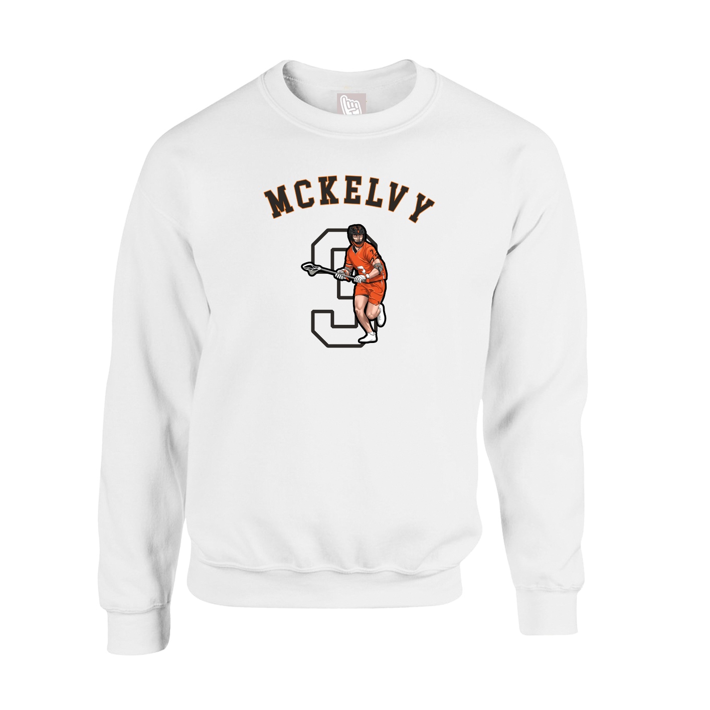 Fleece Crew — Shirsey Arch in White
