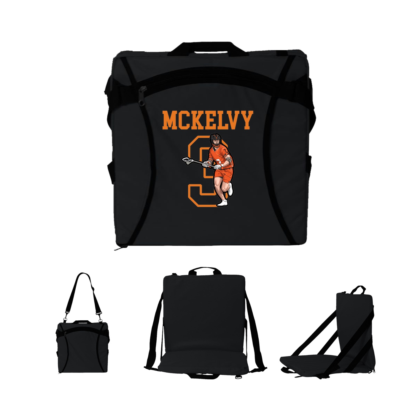 Folding Stadium Seat — Shirsey in Black
