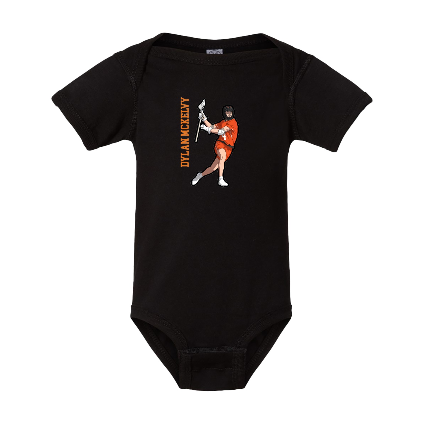 Baby Onesie — Name Vertical in Black