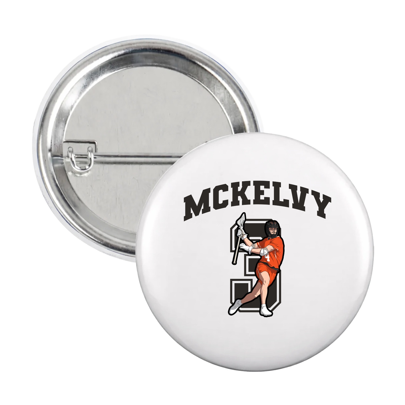 Game Day Button — Number in White