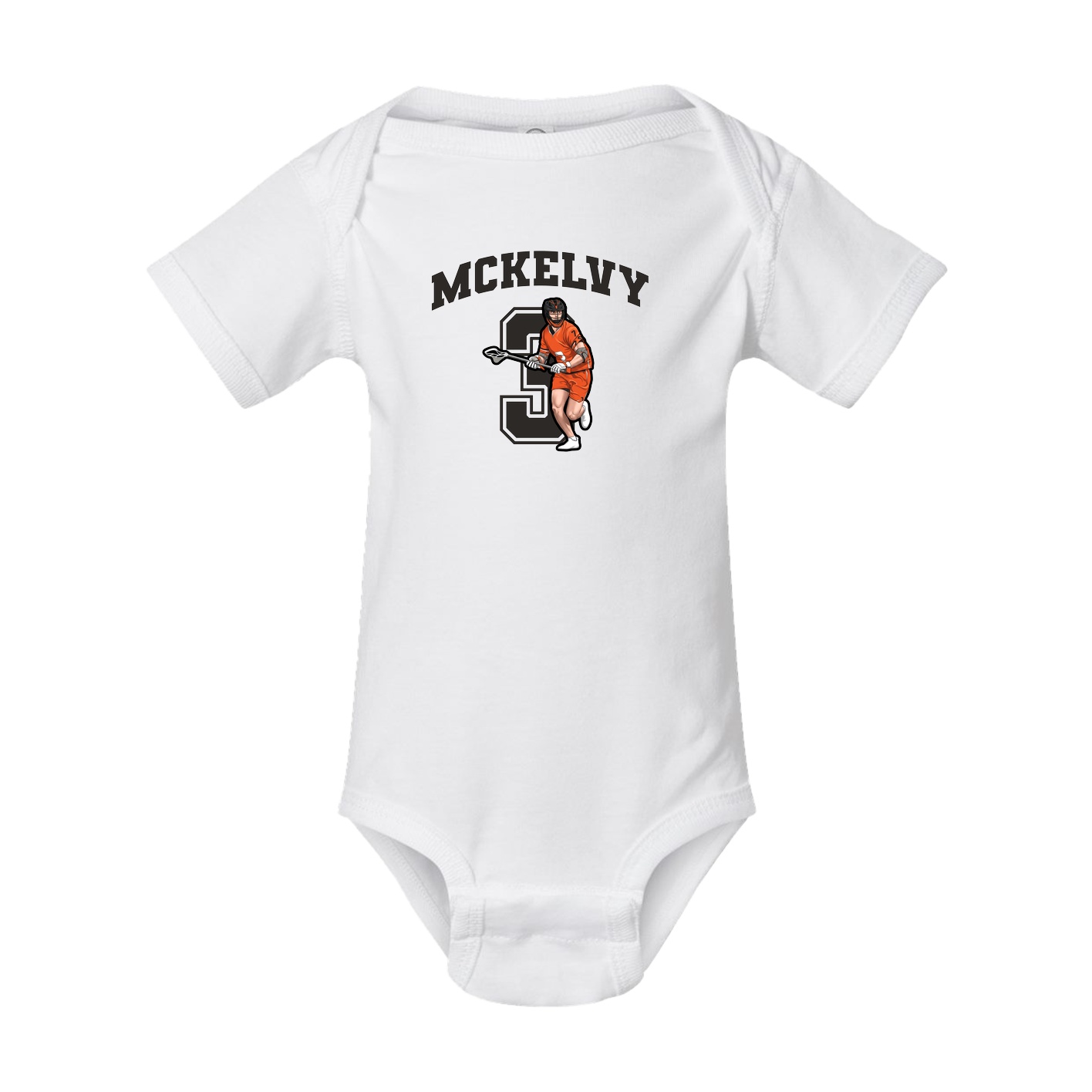 Baby Onesie — Number in White