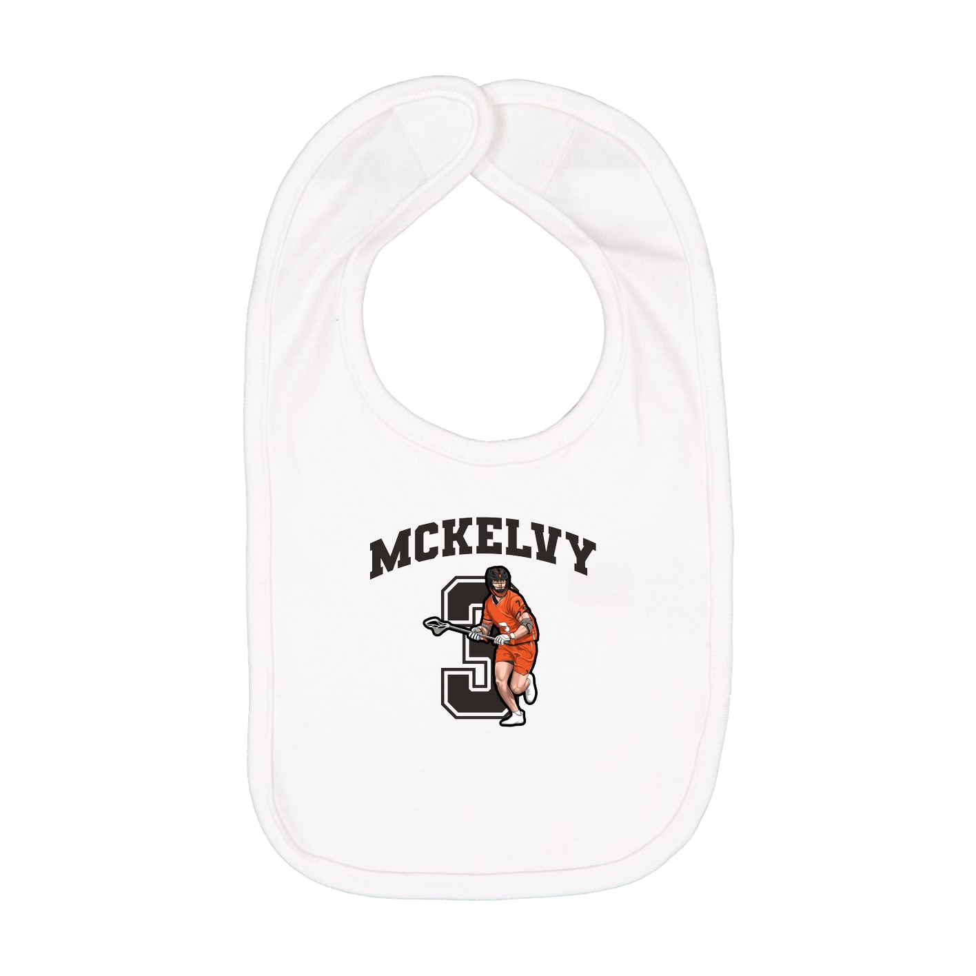 Infant Bib — Number in White