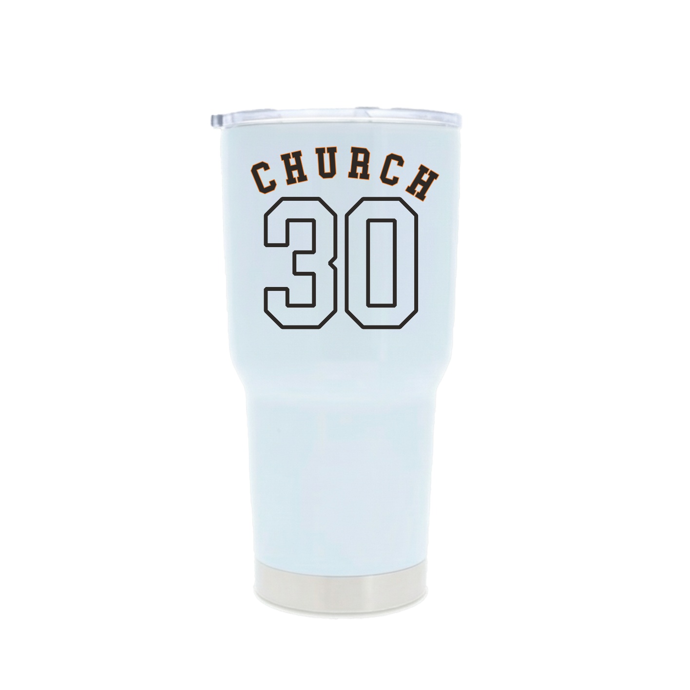 30oz Stainless Steel Tumbler — Shirsey Arch in White