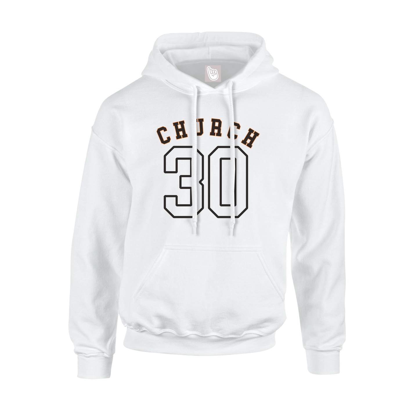 Youth Hoodie — Shirsey Arch in White