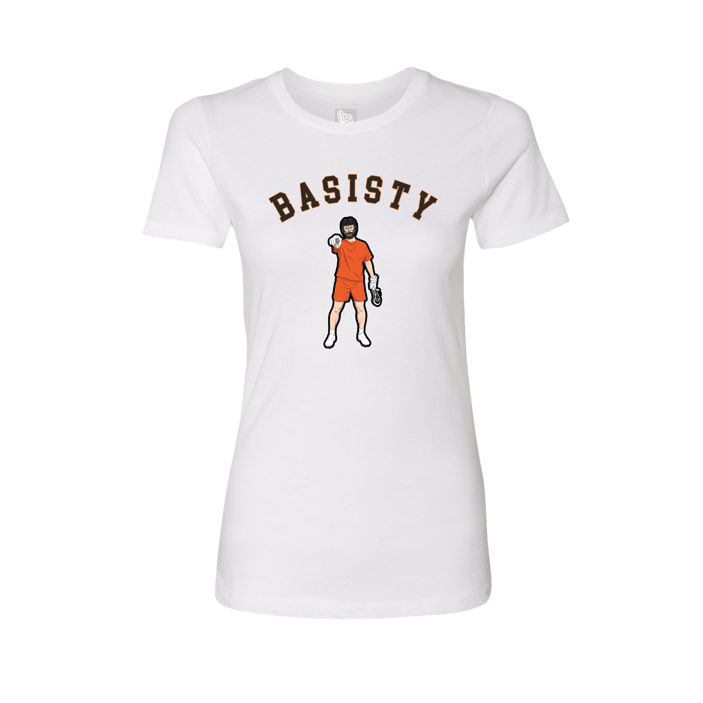 Fitted Women's Tee — Shirsey Arch in White