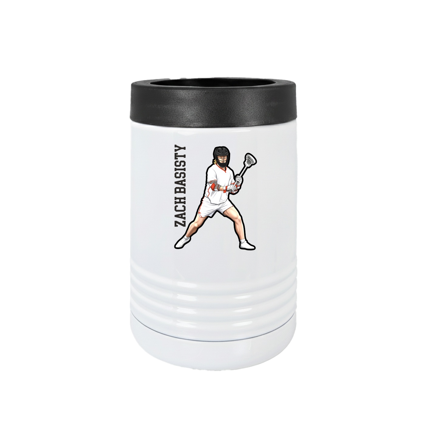 Beverage Holder — Name Vertical in White