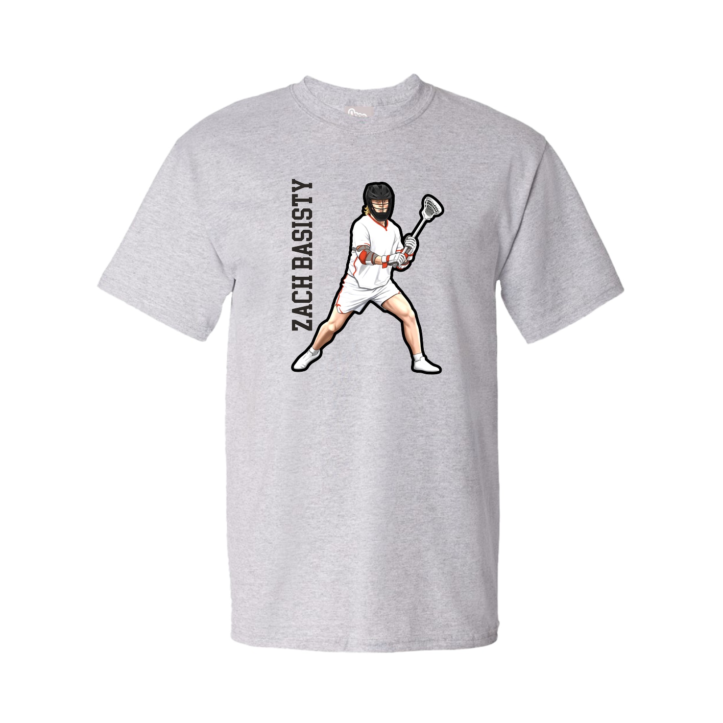 Youth Tee — Name Vertical in Grey