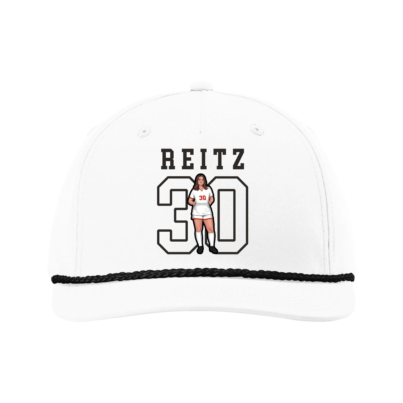 Five-Panel Classic Rope Cap — Shirsey in White