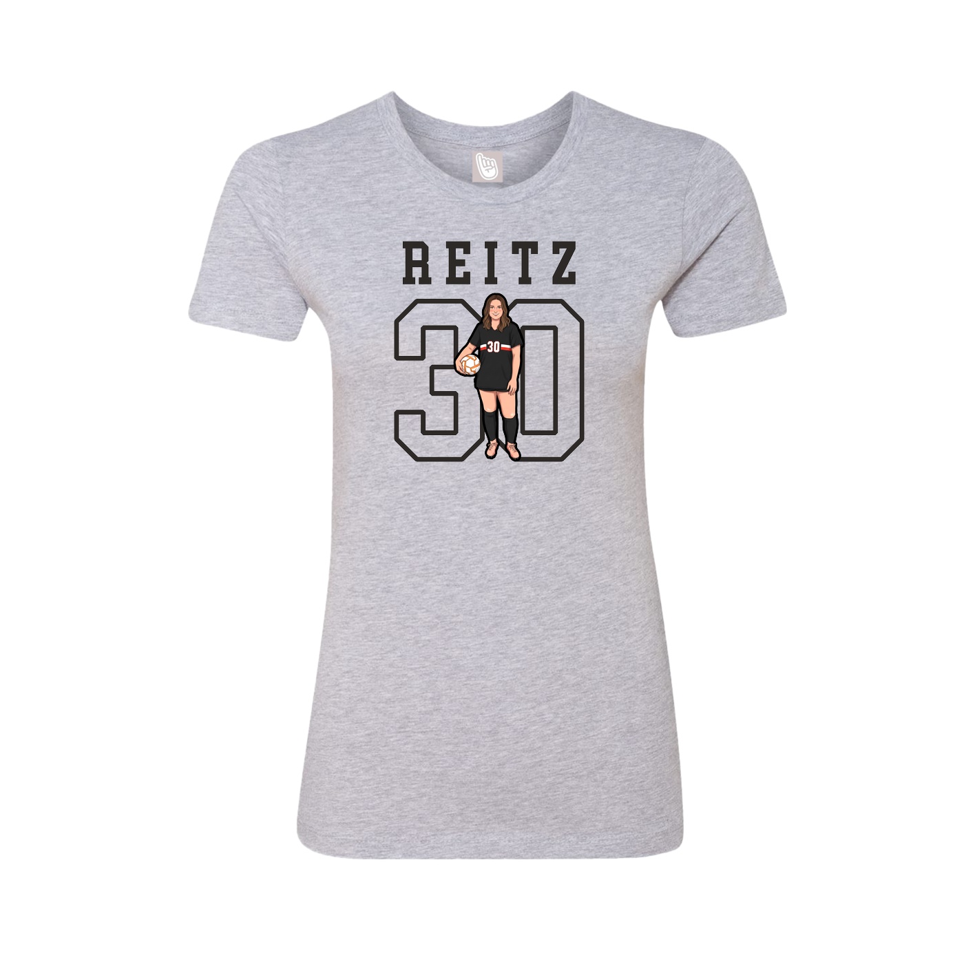Fitted Women's Tee — Shirsey in Grey