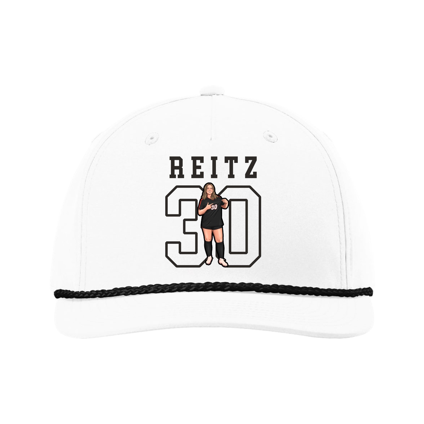 Five-Panel Classic Rope Cap — Shirsey in White