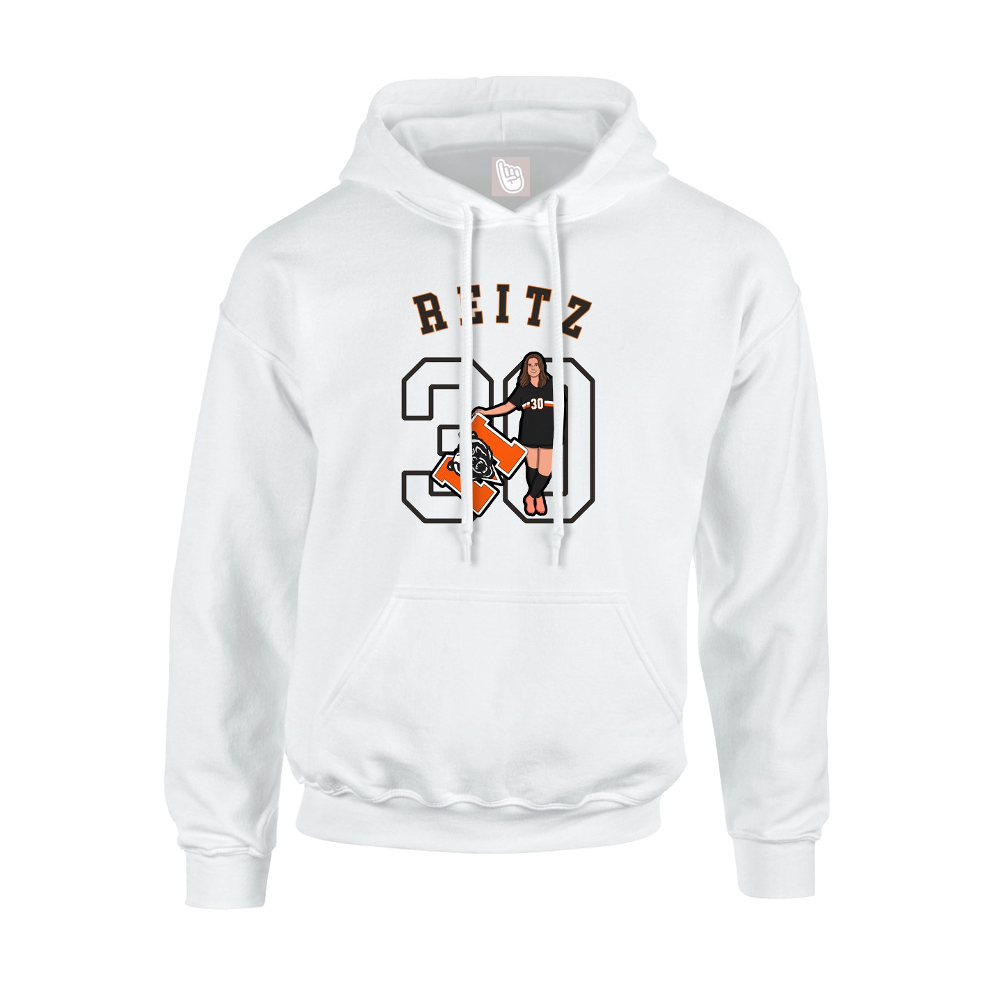 Youth Hoodie — Shirsey Arch in White