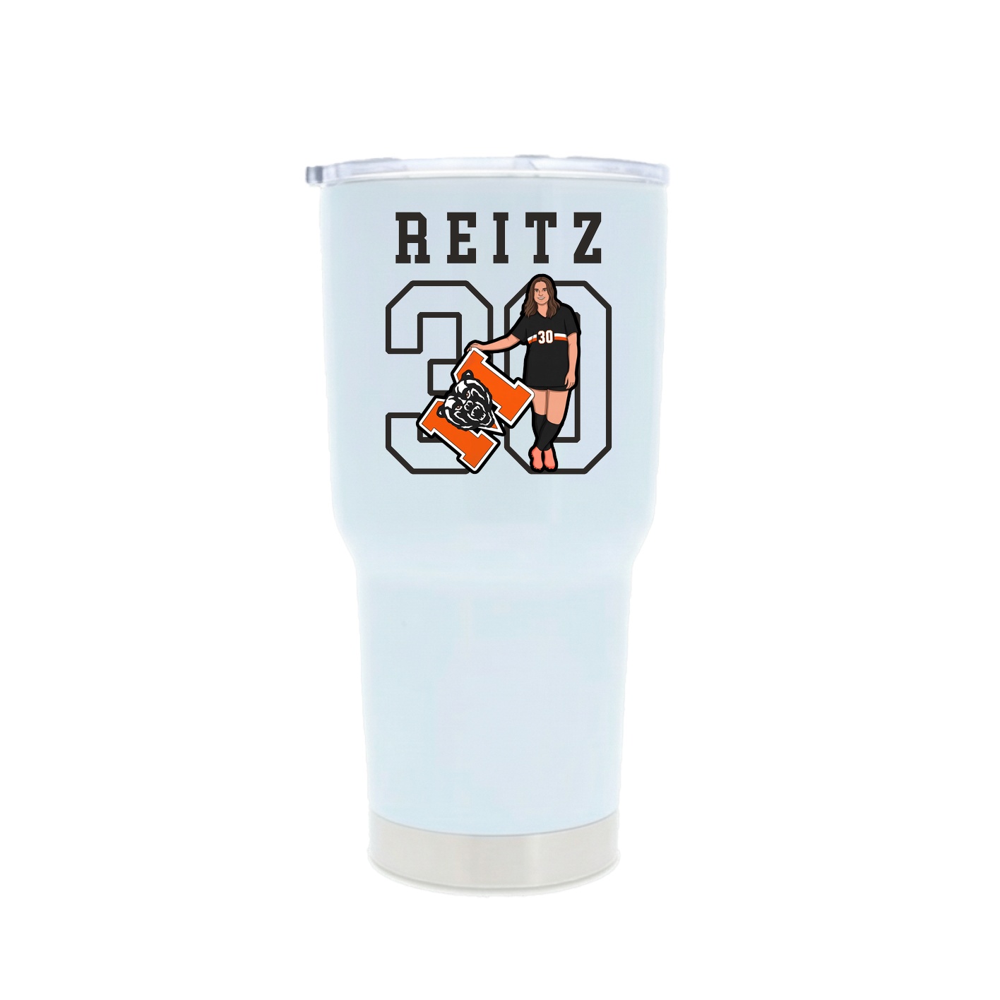 30oz Stainless Steel Tumbler — Shirsey in White