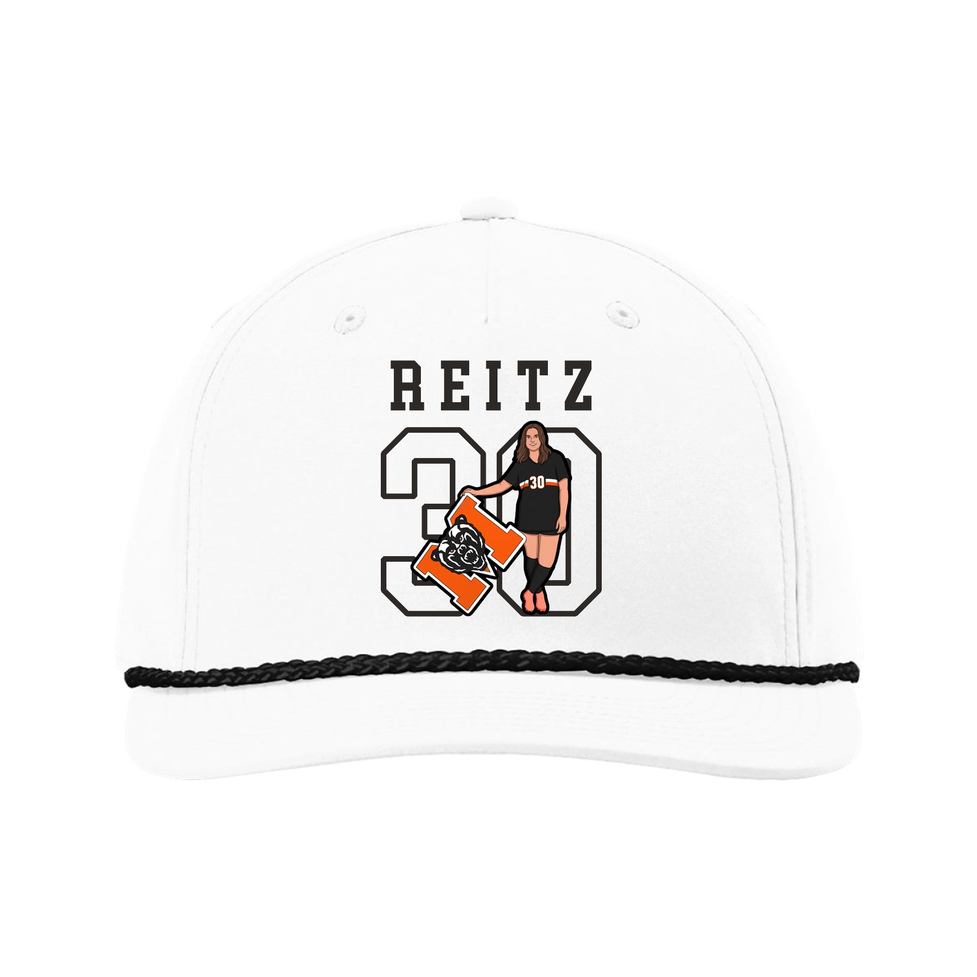 Five-Panel Classic Rope Cap — Shirsey in White