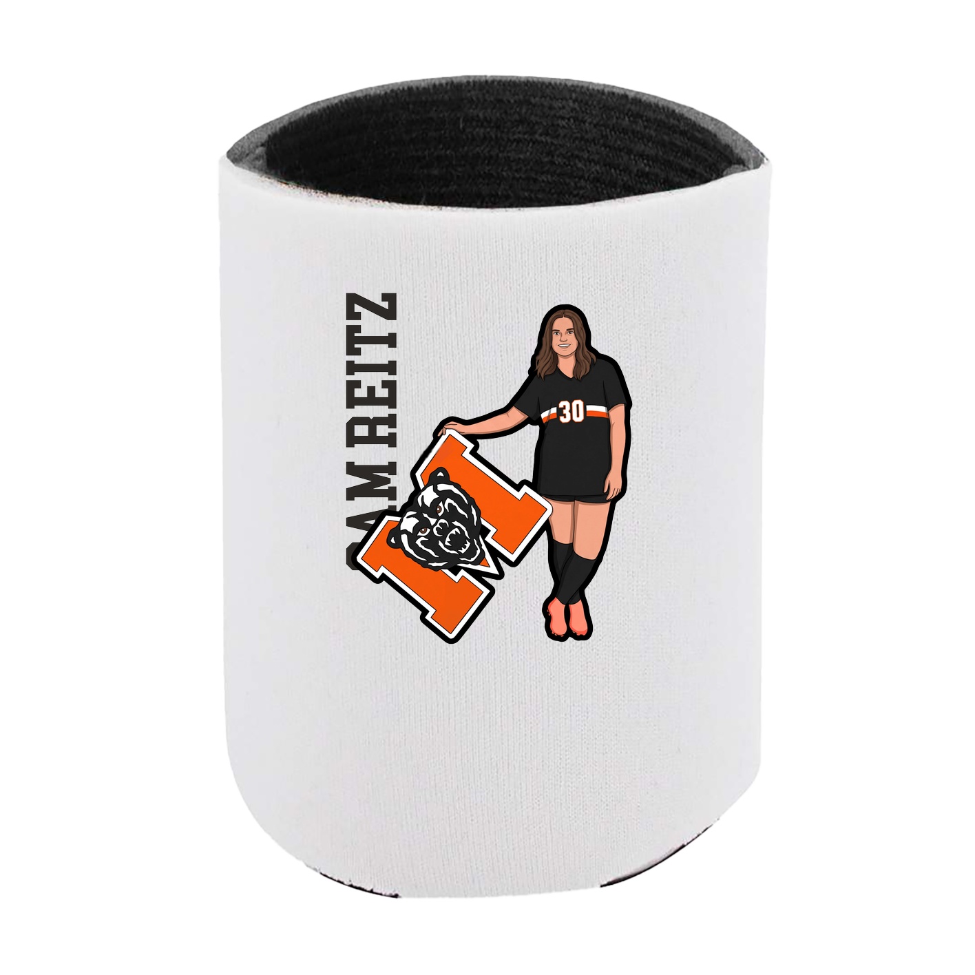 Can Holder — Name Vertical in White
