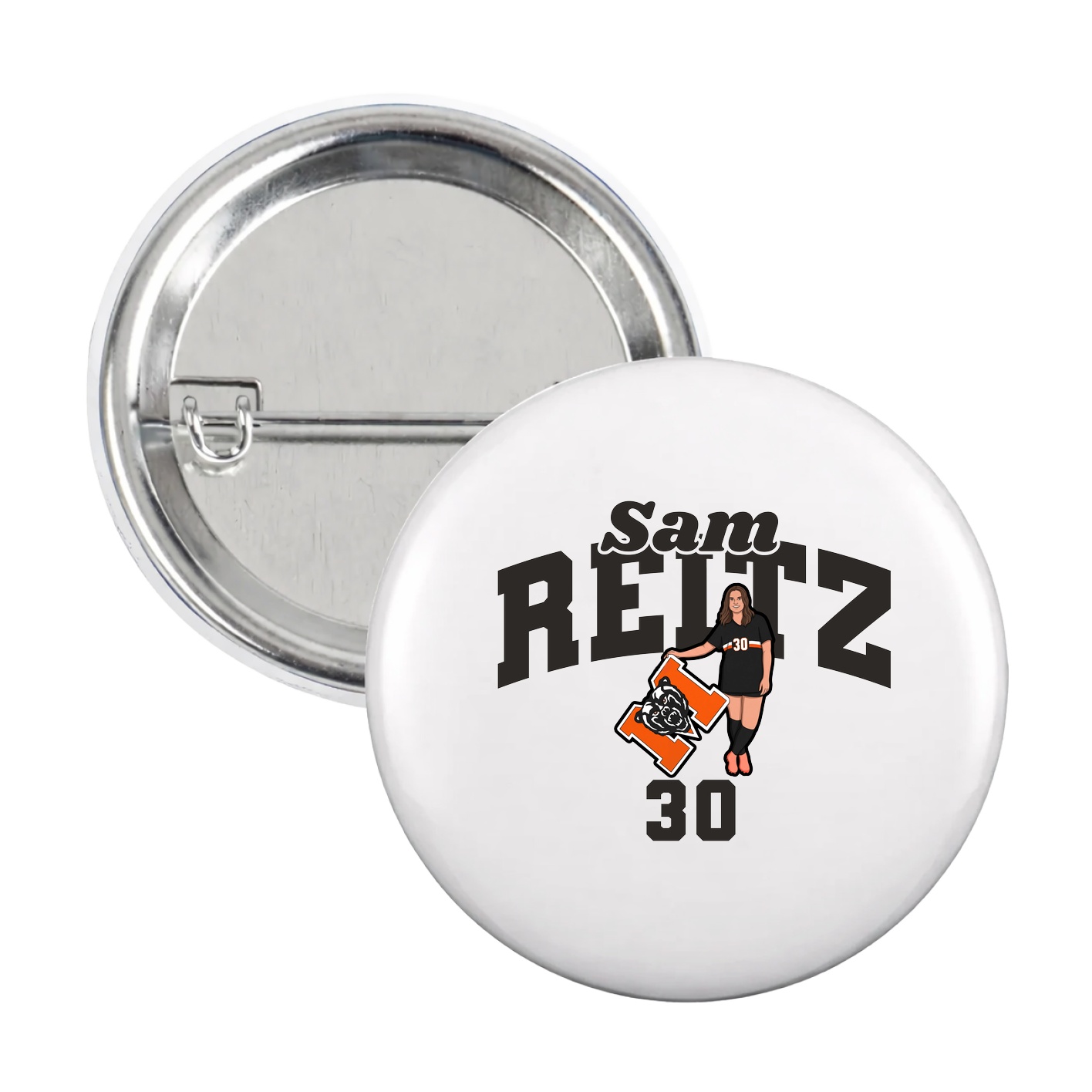 Game Day Button — Signature Arch in White