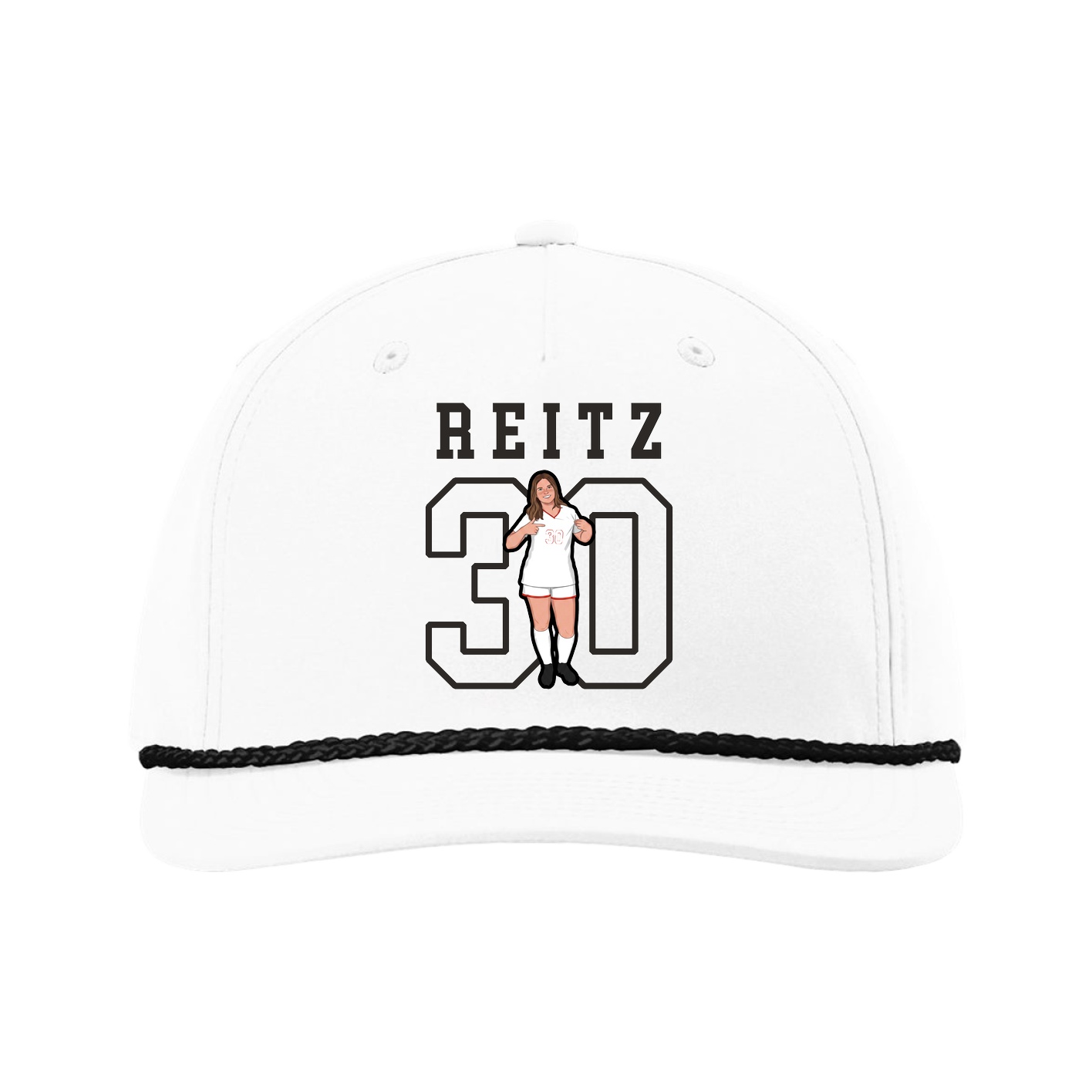 Five-Panel Classic Rope Cap — Shirsey in White