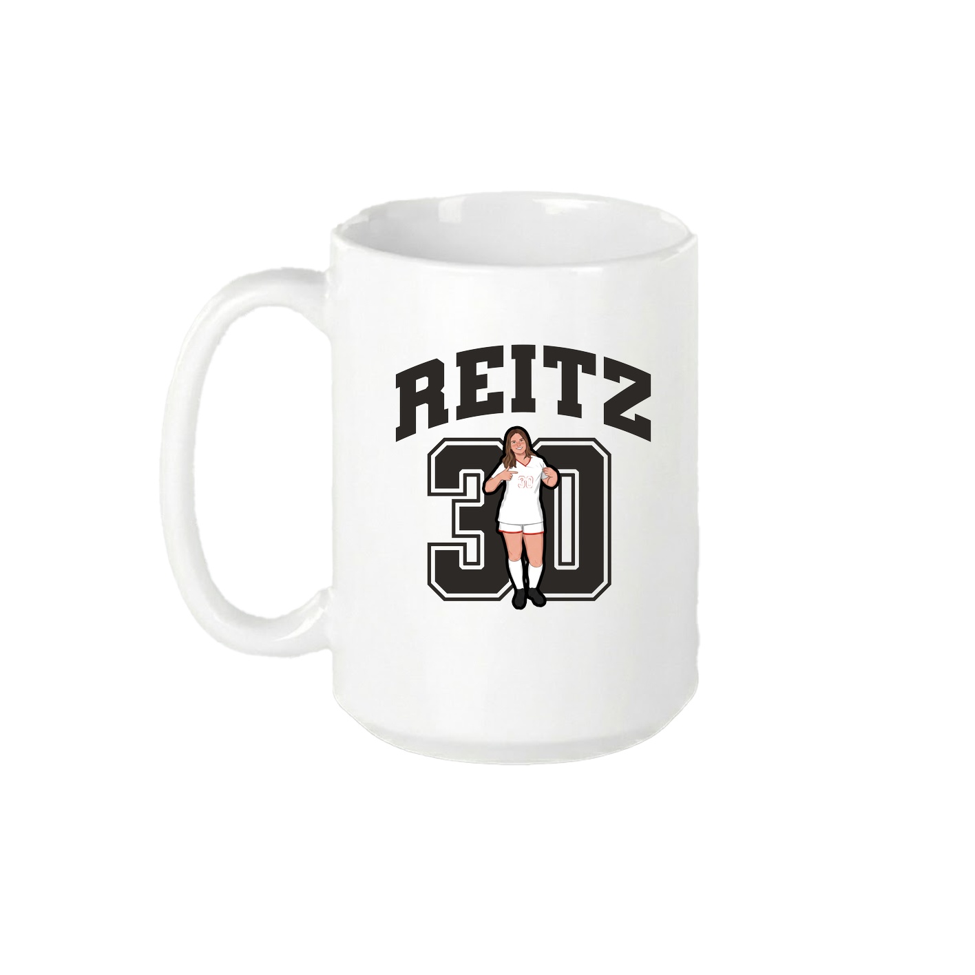 15oz Coffee Mug — Number in White