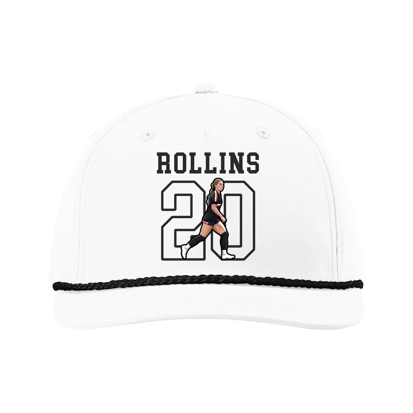 Five-Panel Classic Rope Cap — Shirsey in White