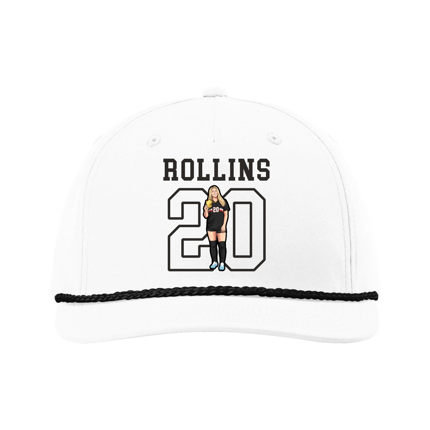 Five-Panel Classic Rope Cap — Shirsey in White