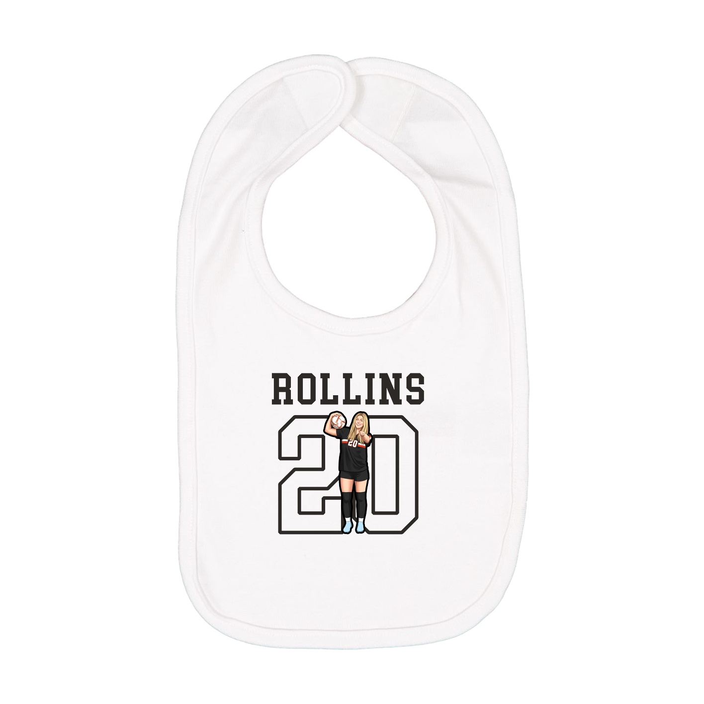 Infant Bib — Shirsey in White