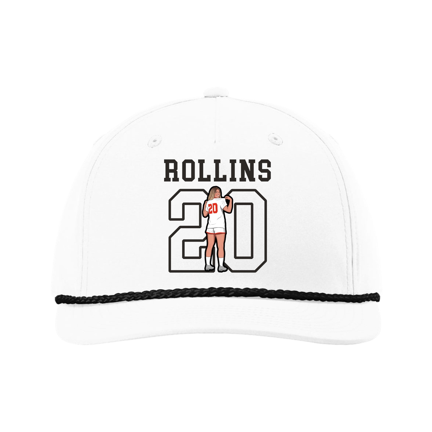 Five-Panel Classic Rope Cap — Shirsey in White