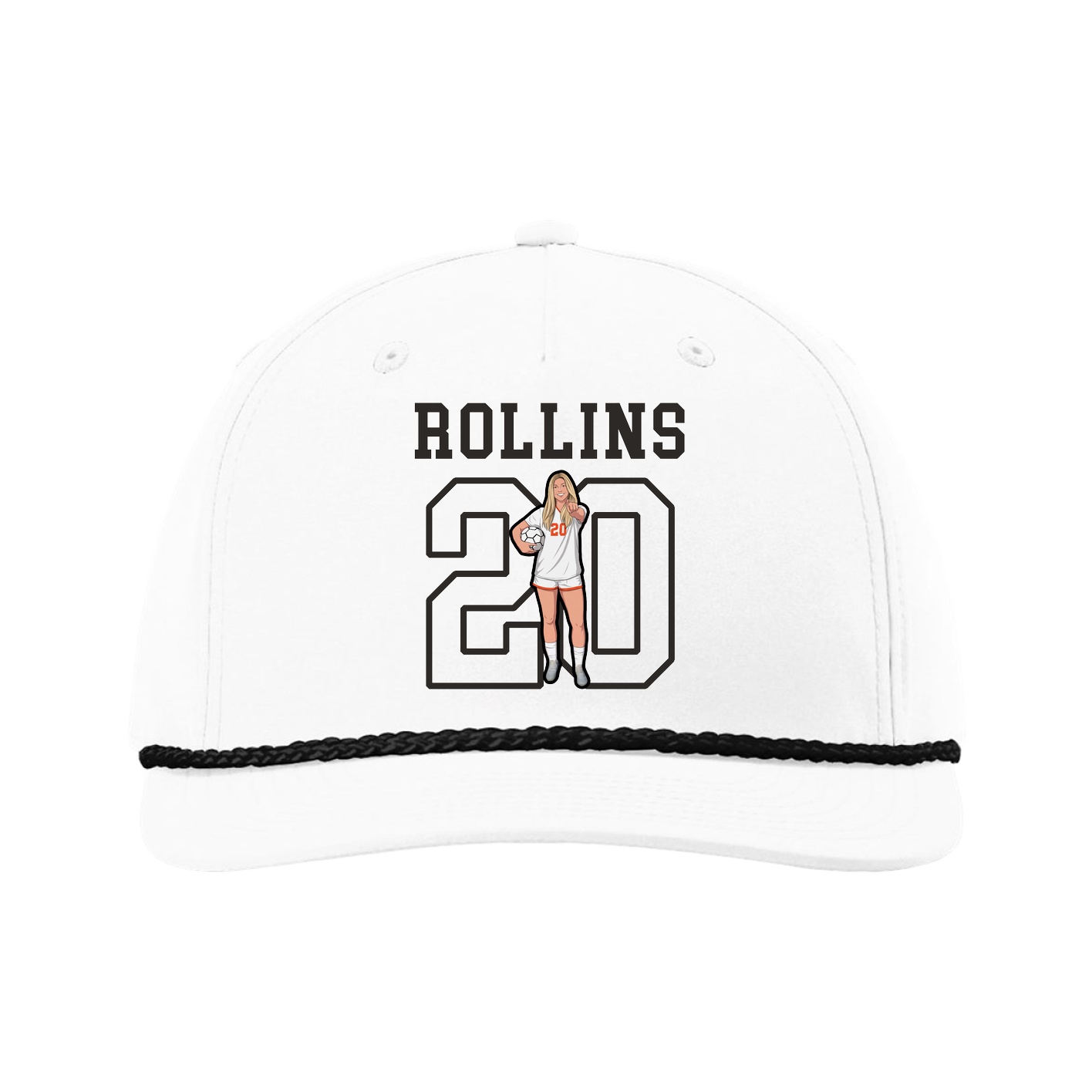 Five-Panel Classic Rope Cap — Shirsey in White