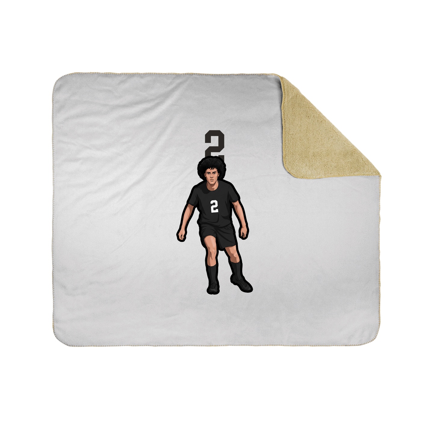 Throw Blanket — Number Top in White