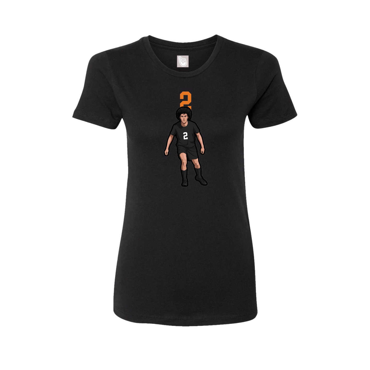 Fitted Women's Tee — Number Top in Black