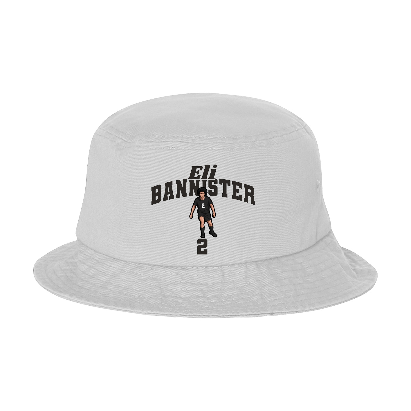 Bucket Cap — Signature Arch in White
